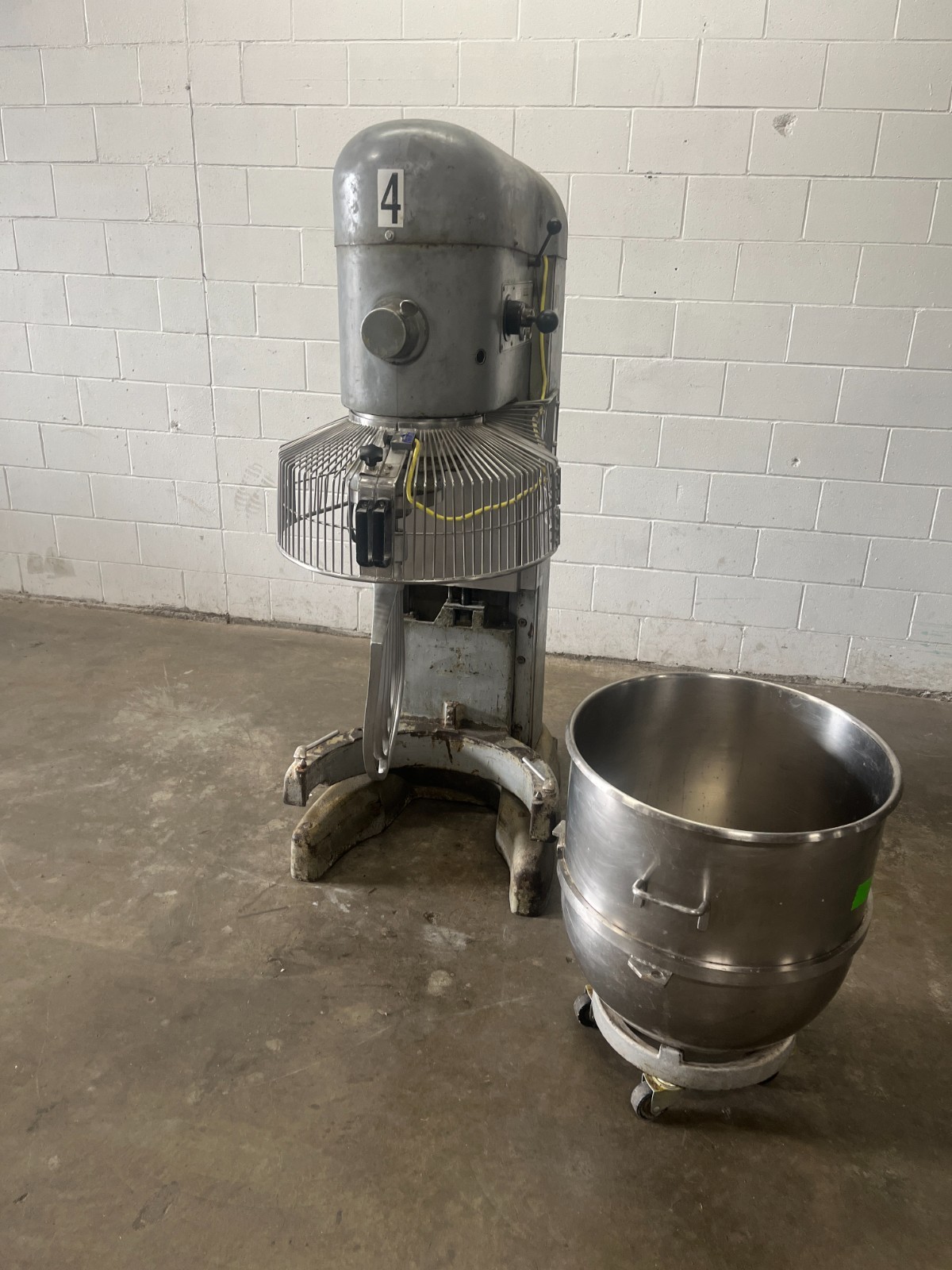Hobart 140Qt Mixer with Bowl, Beater, and Dolly