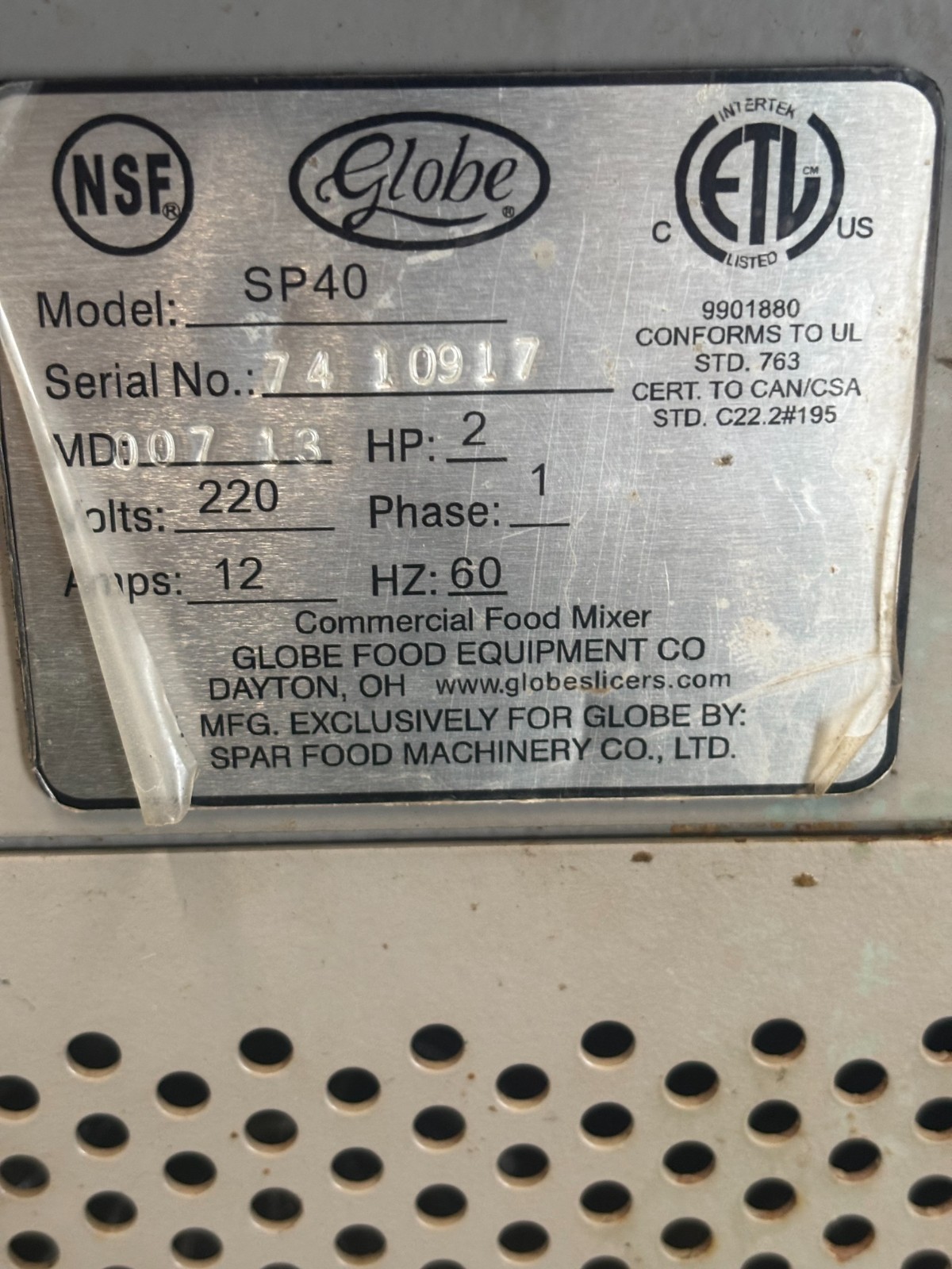 Globe SP-40 Commercial Mixer