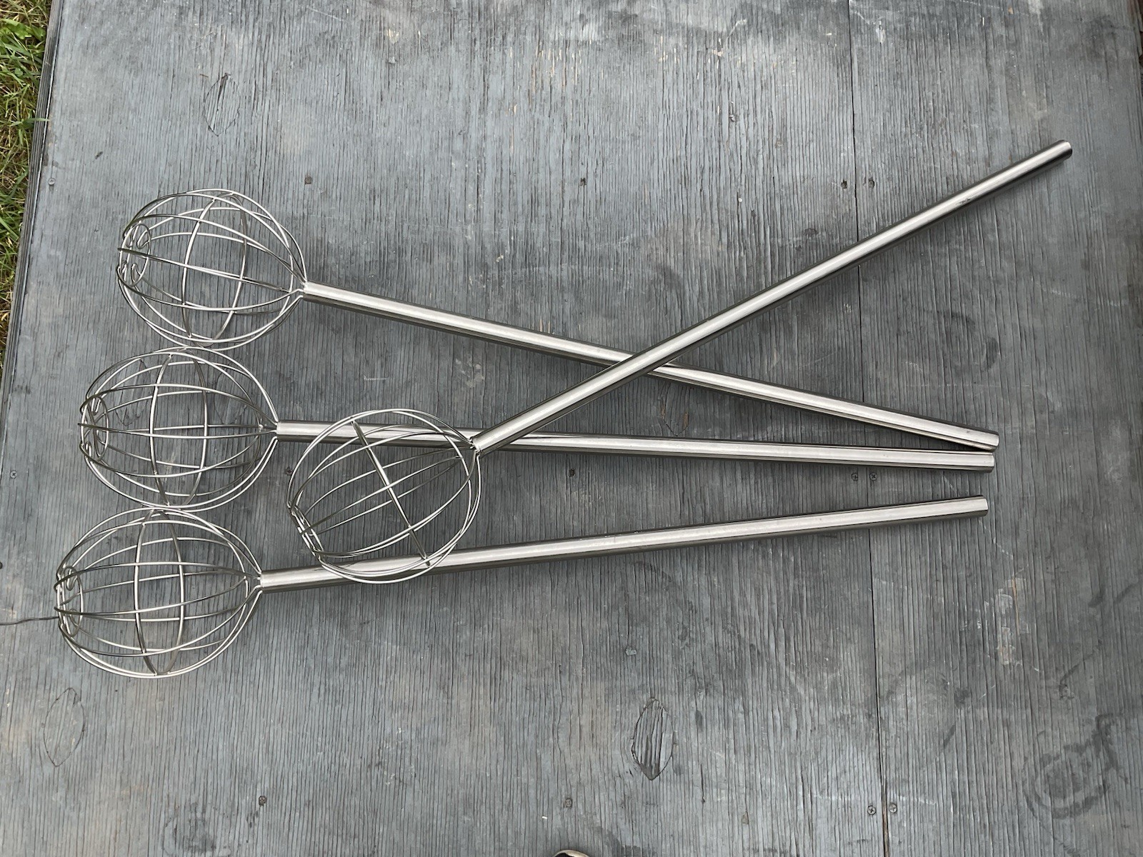 FOUR NEW stainless 48″ Kettle Whip whips Whisk