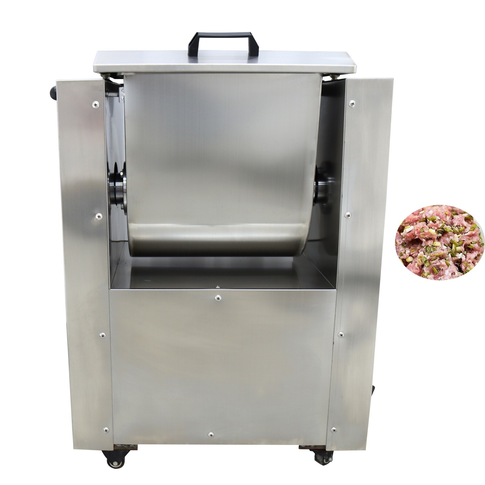 10.5Gal Horizontal Electric Commercial Stuffing Mixer with Wheels 70r/min 110V
