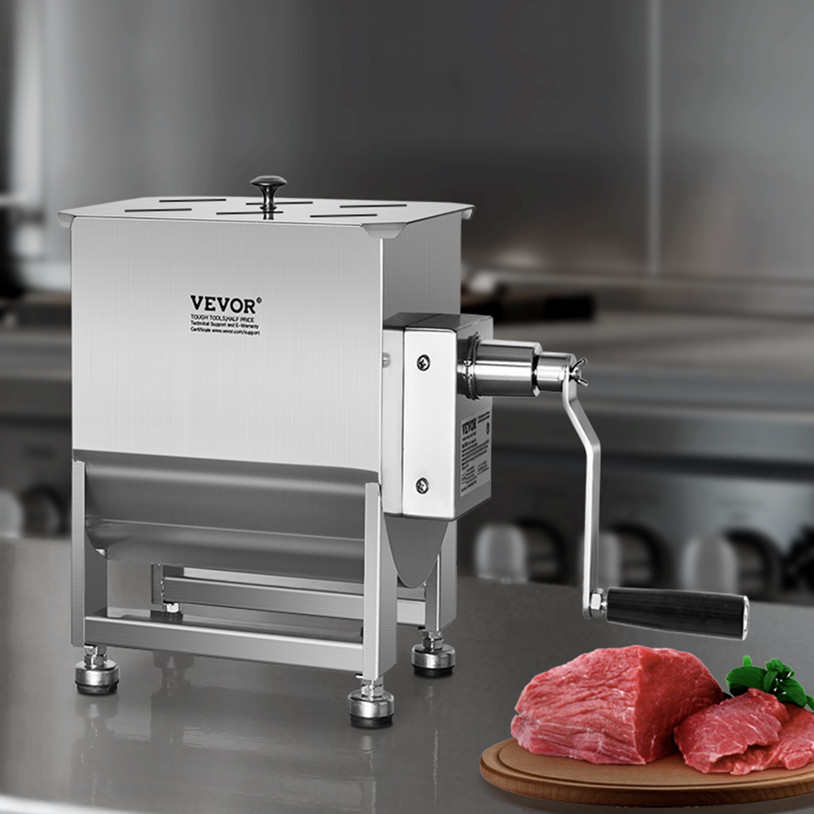 VEVOR Manual Meat Mixer Tank Mixing Max 15LB for Meat Sausage Mixer Machine