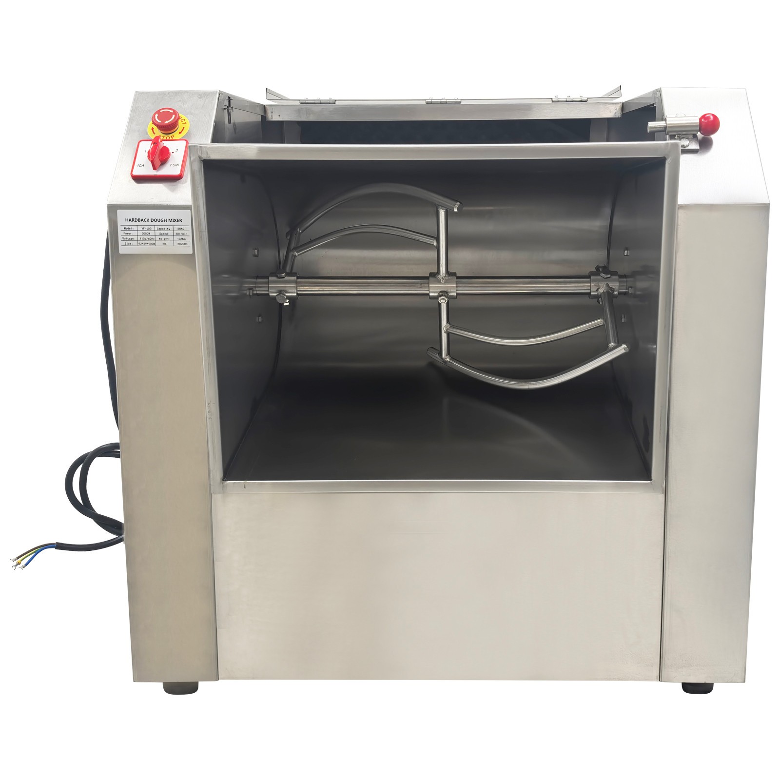 Commercial 110V 50KG Dough Mixer All Stainless Steel Dough Mixer Meat filling