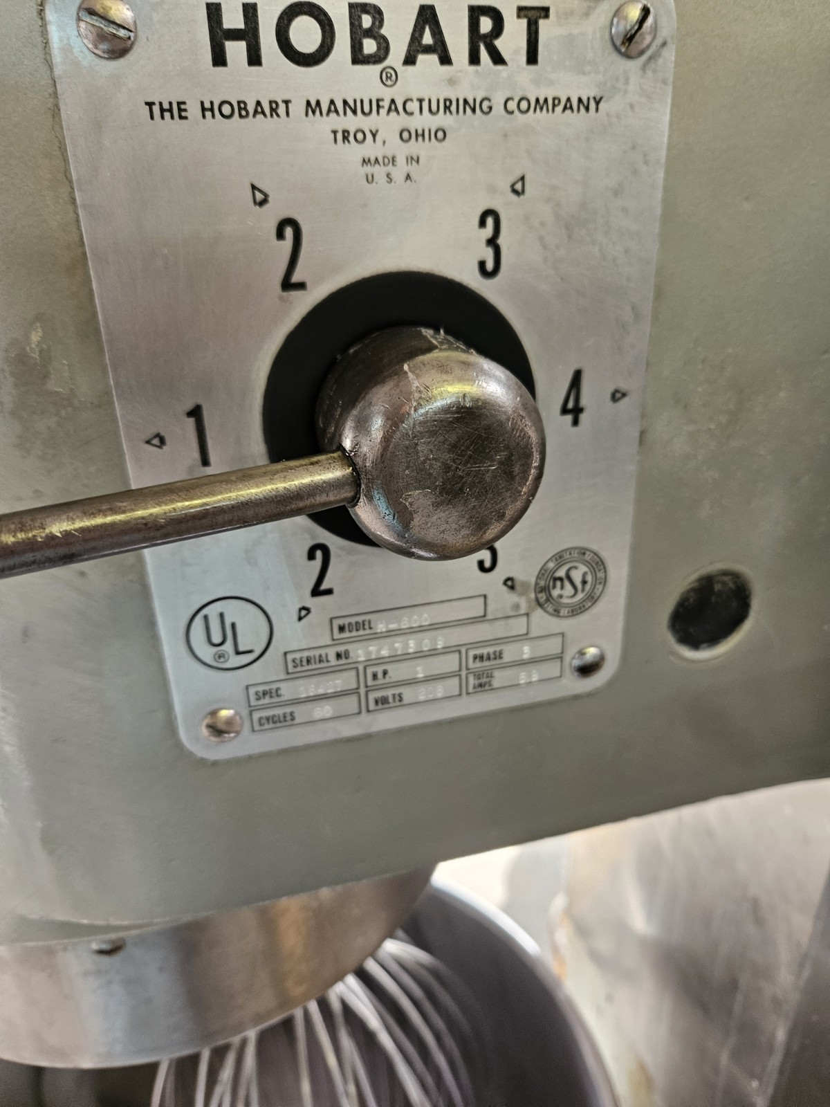 Hobart Mixer 60qt 220v 3 Phase 1 Hp Working Condition Free Shipping Fresh Oil