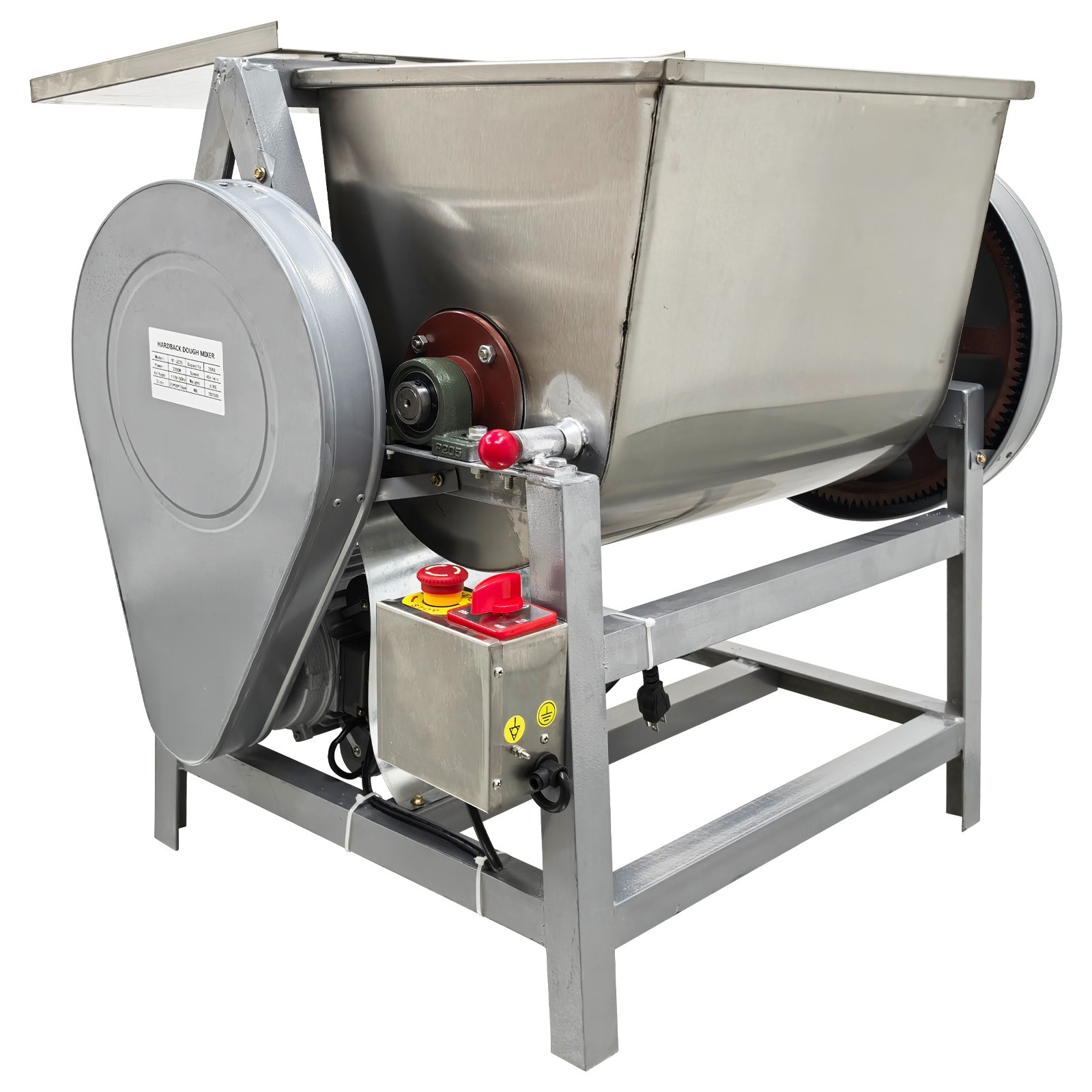 15kg Commercial Dough Mixer 110V Electric Dough Kneading Machine 90° Tilt Barrel