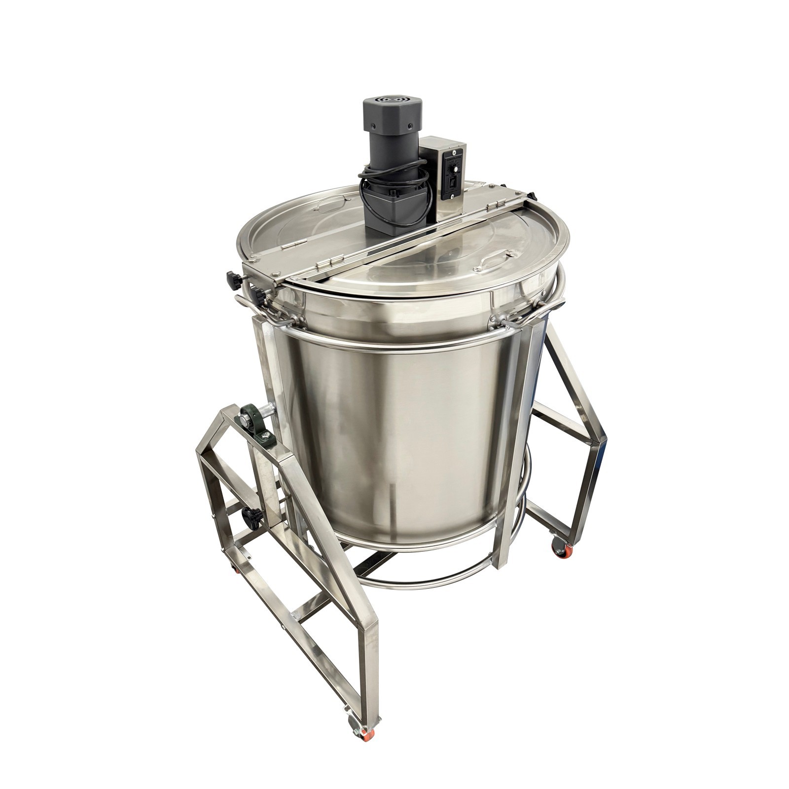 110V 98L Stainless Steel Food Mixer Hand Tilt Natural Gas Electric Stirring Pot