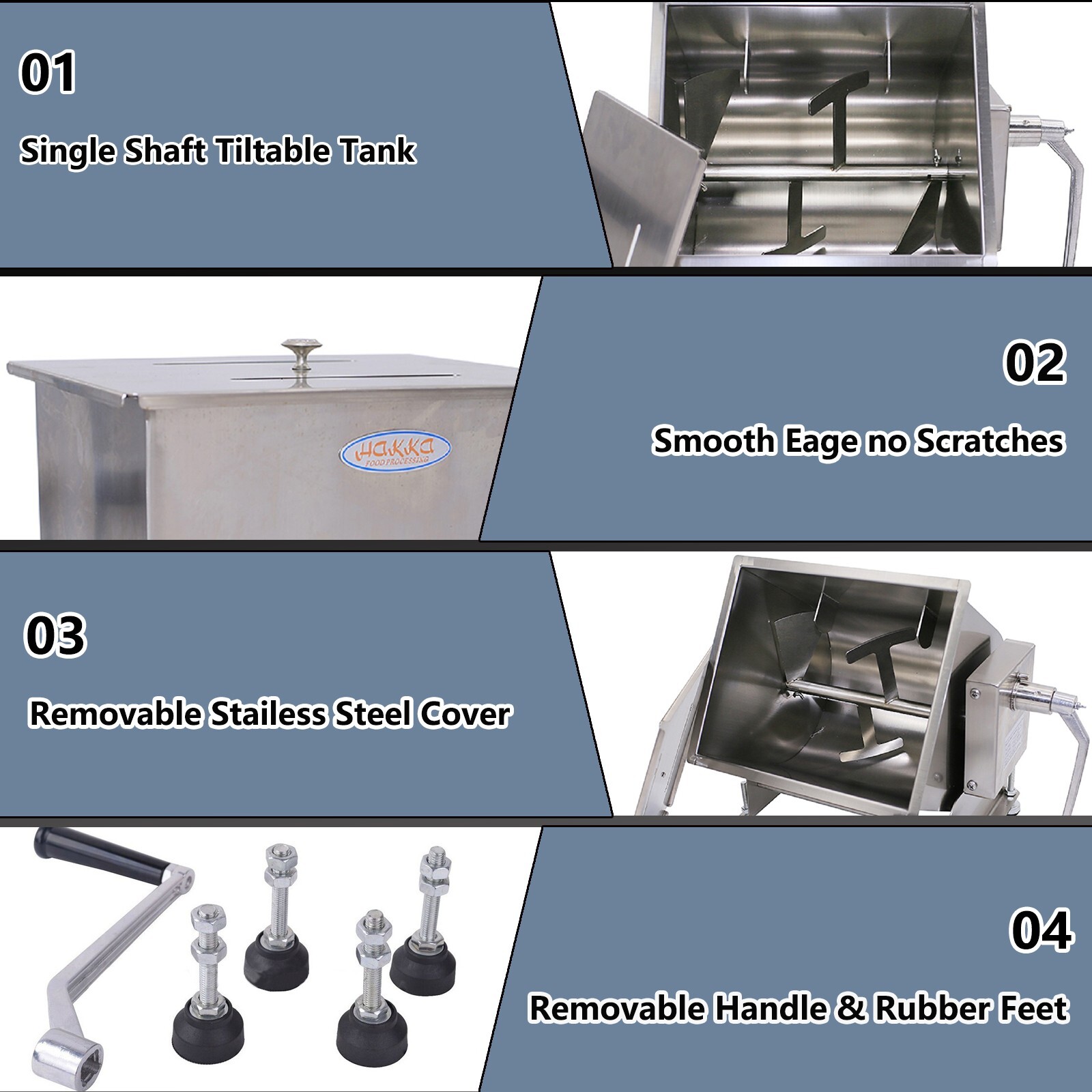 Clivia Electric Tilt Tank Meat Mixer 30lbs 15L Meat Sausage Mixing Machine