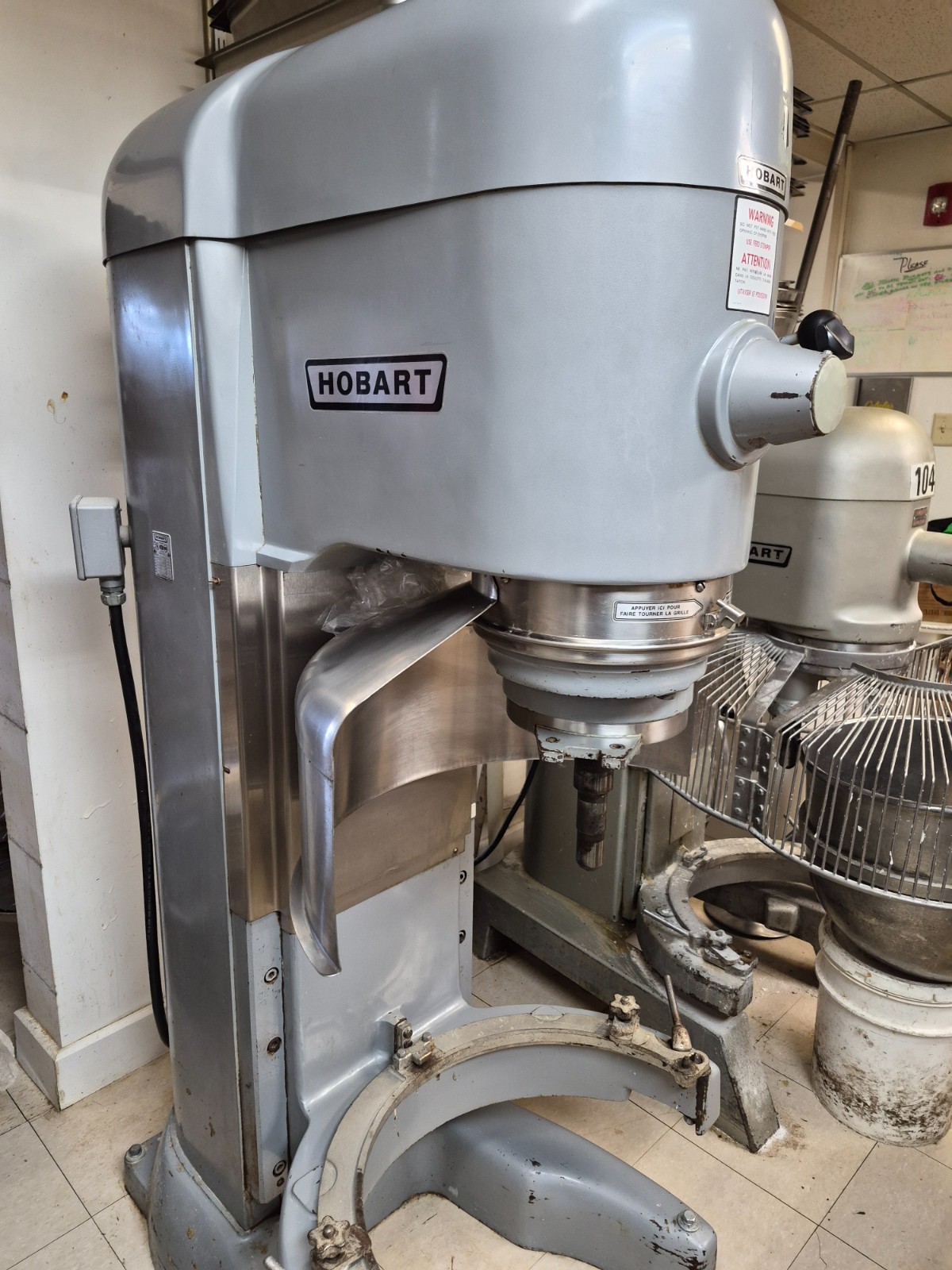Fully serviced Hobart 140 Qt. Classic V1401 Mixer with Bowl and Attachments