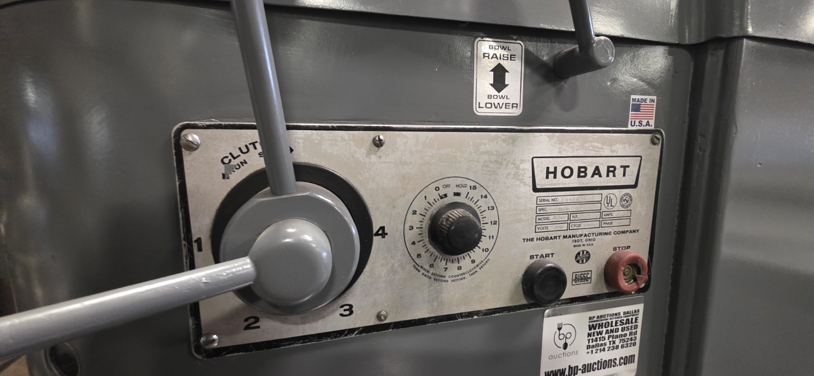 Used 80qt Hobart M802 Planetary Floor Mixer with Bowl Dolly Hook 2HP 220V 3Ph