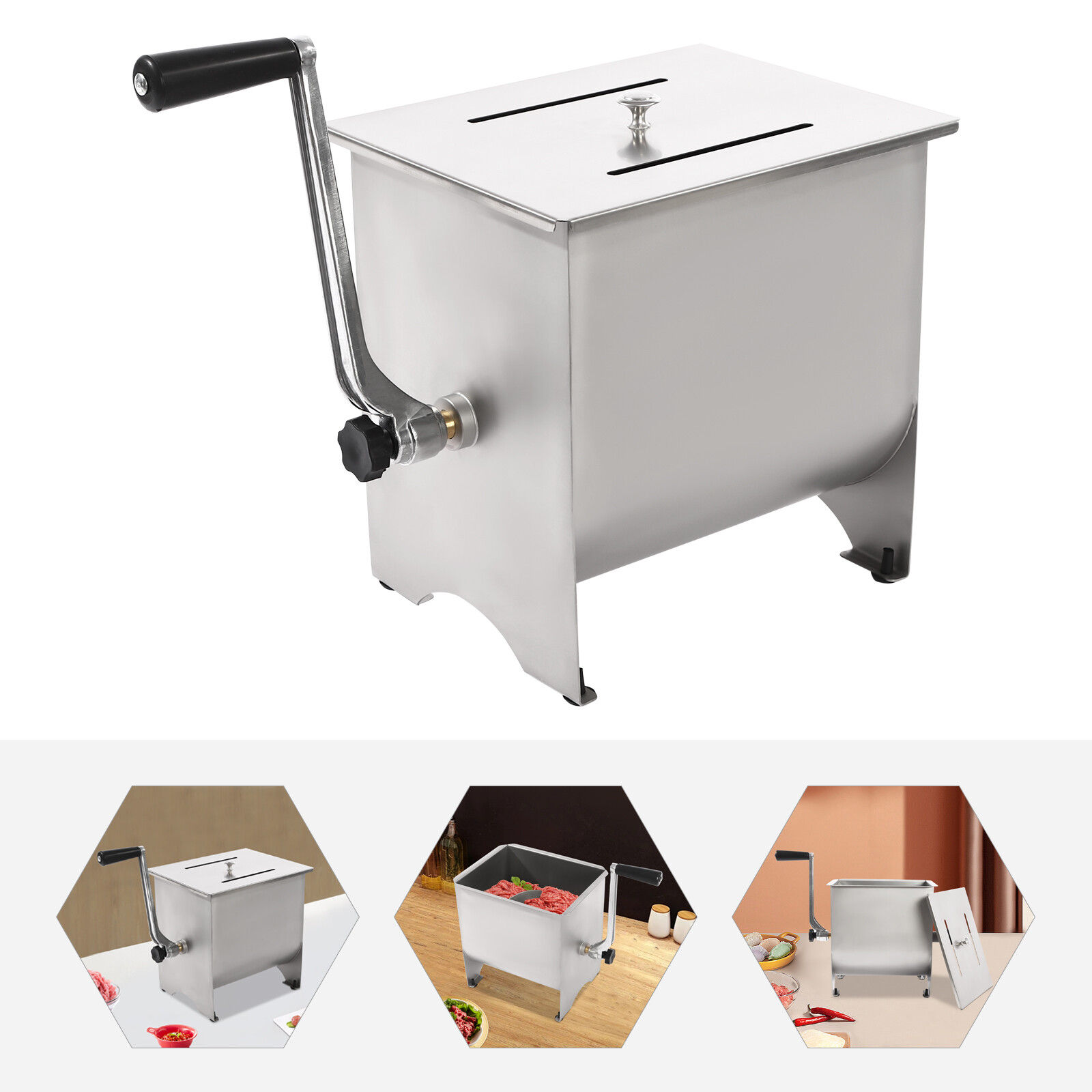 Stainless Steel Meat Mixer, Manual Meat Mixer, Commercial Kitchen Meat Mixer NEW