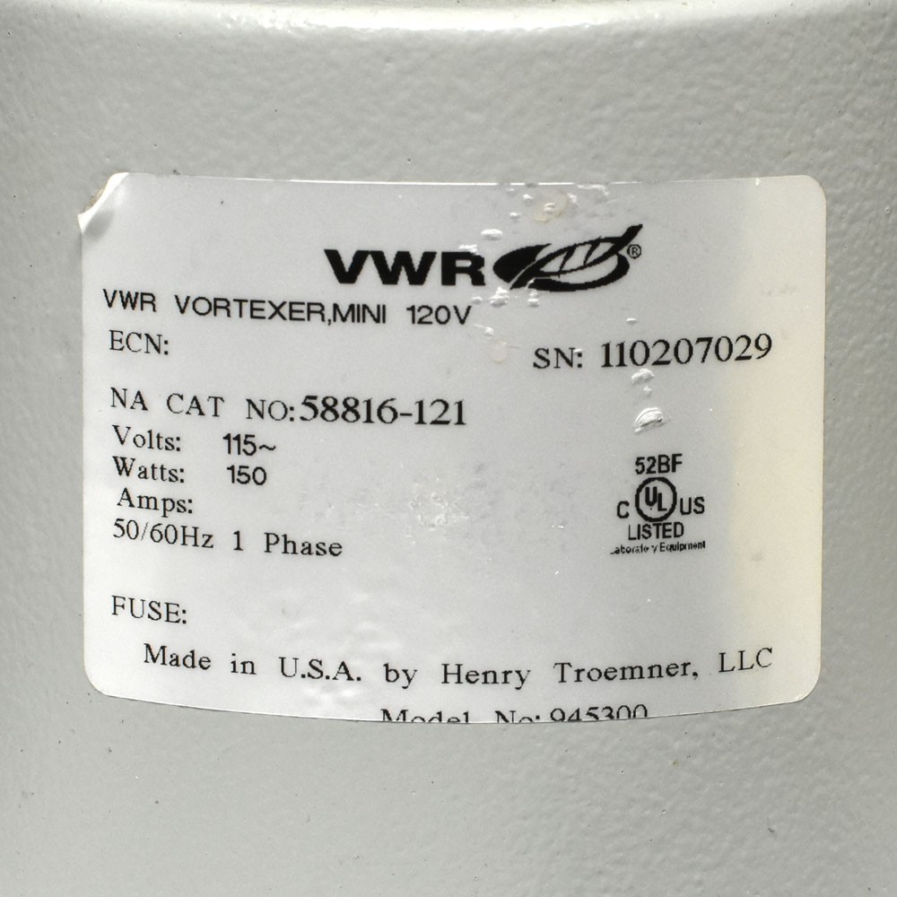 (Lot of 2) VWR 58816-121 Mini Variable Speed Bench Top Vortexer 100-3200 RPM