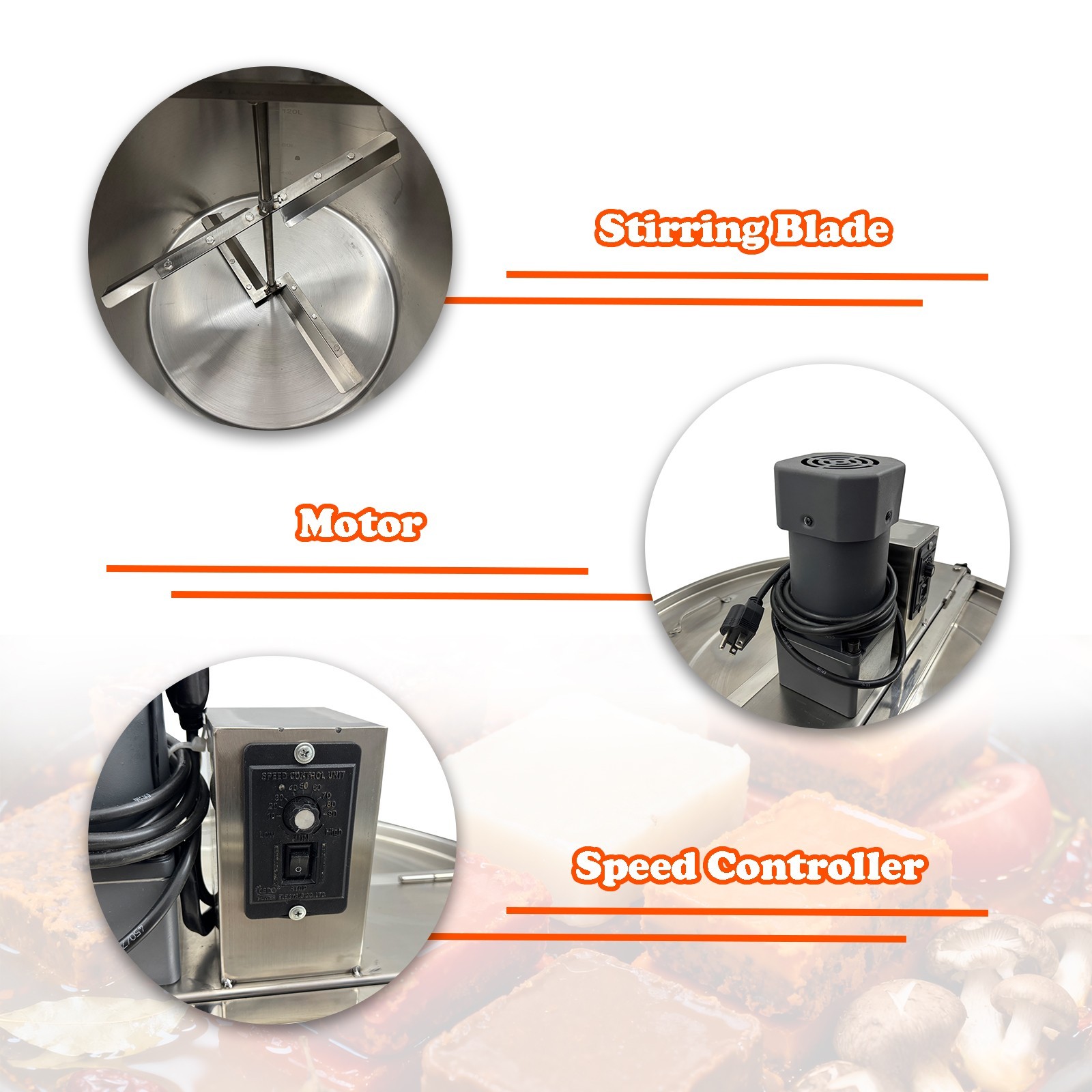110V Electric Natural Gas Heating Stirrer Pot Hot Pot Base Stir-Frying Machine