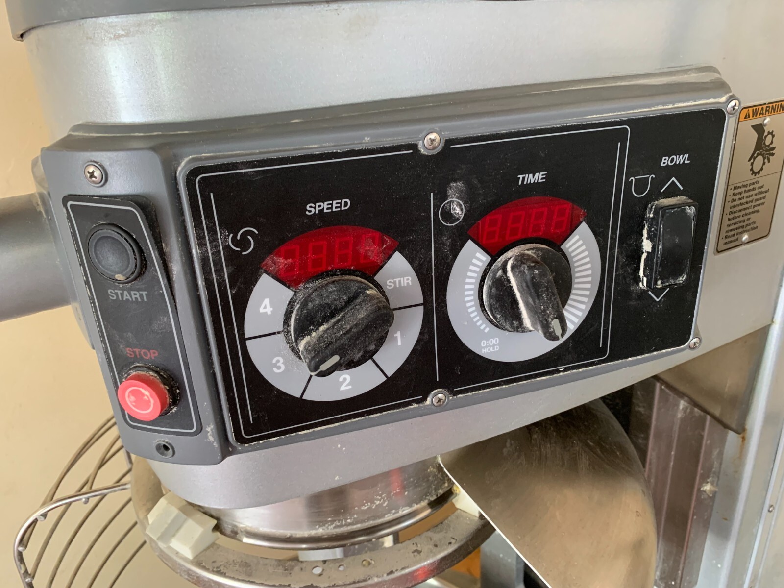 Hobart Legacy 60qt Mixer HL600 + Bowl, Spiral Hook & Wire Whip