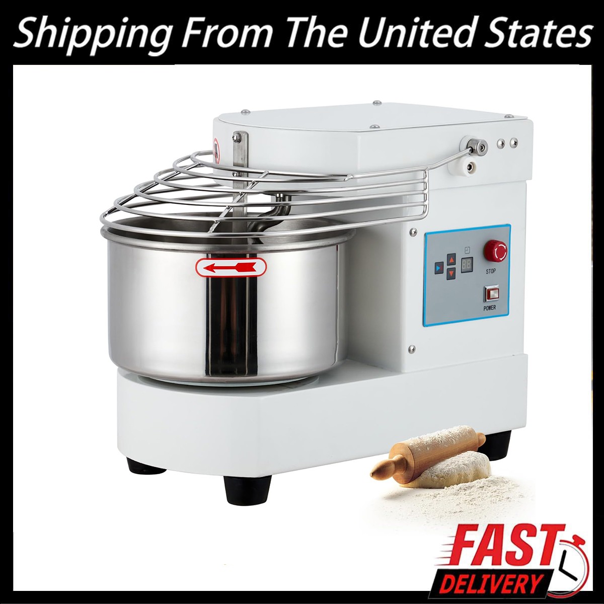 Commercial Food Mixer 10.5 Qt Touch Screen Dough Mixer Machine with Timer 650W
