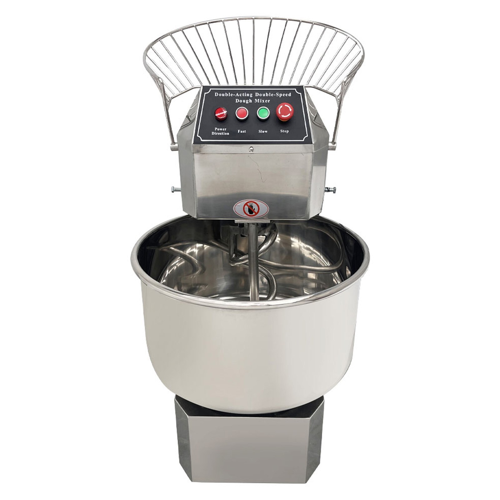 40L Double Speed Spiral Dough Mixer 110V Stainless Steel Flour Mixing Machine