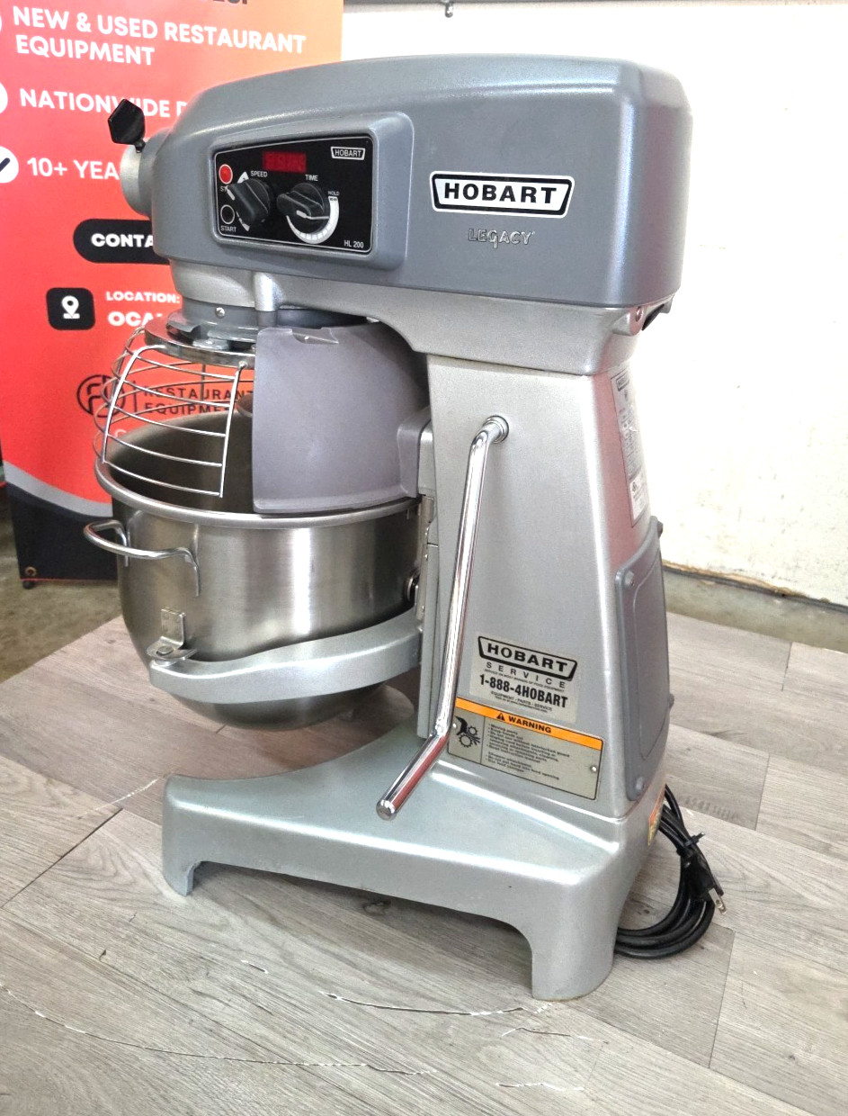 HOBART HL200 20 Quart Mixer With NEW HOOK/BOWL – 1PH – Watch Running Video!