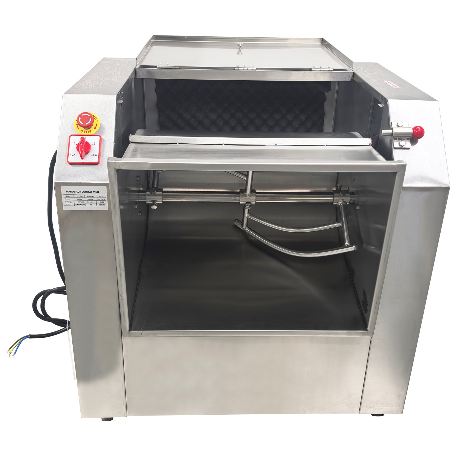 Commercial 110V 50KG Dough Mixer All Stainless Steel Dough Mixer Meat filling
