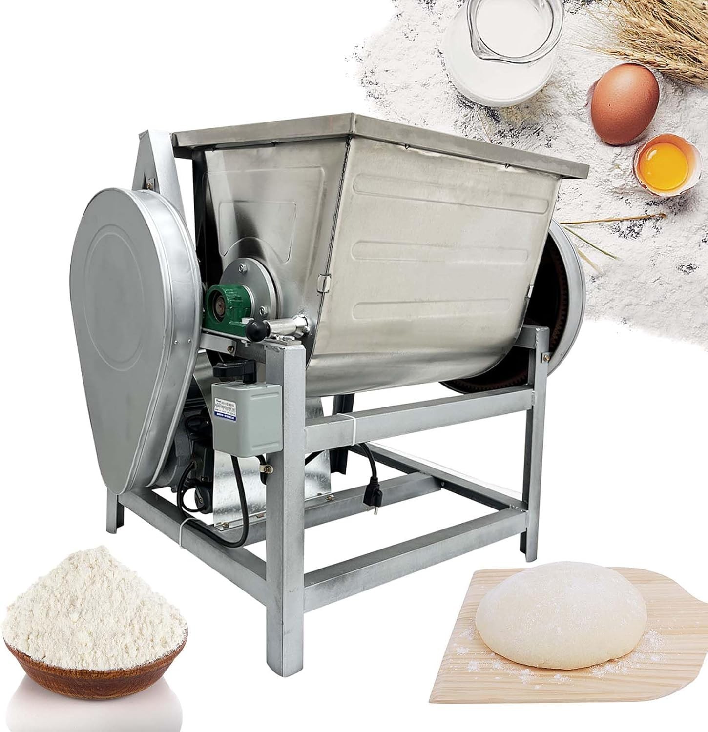 110V Commercial Dough Mixer Machine25KG Kneading Capacity Flour Meat fill Mixer