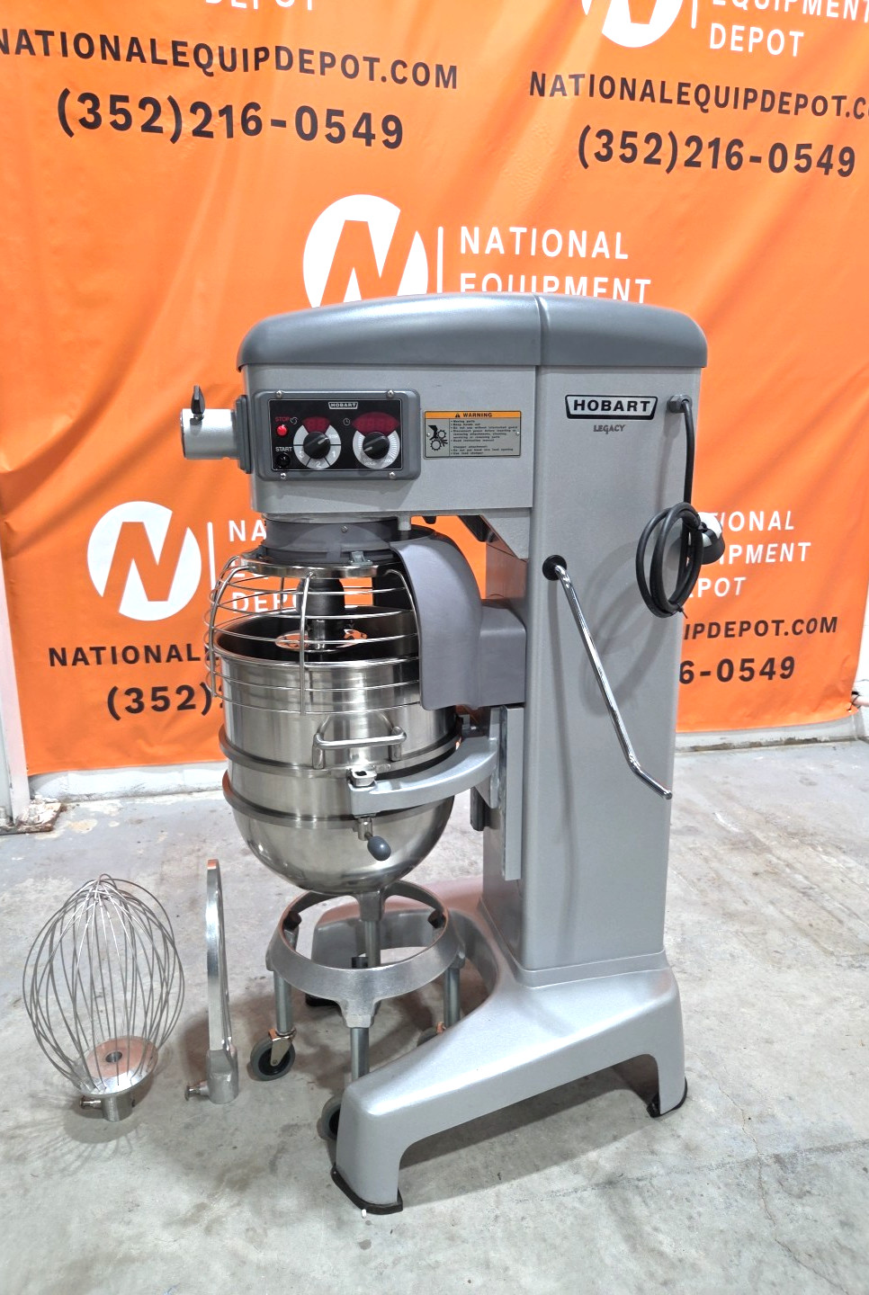 NEW HOBART 40QT Mixer HL400 W/ Hook, Whip, Paddle, Bowl – 3PH/1.5HP – Watch VID!