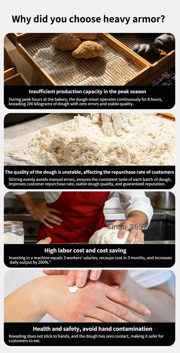 20L Spiral Dough Mixer Heavy‑Duty Commercial Bakery Bread Machine