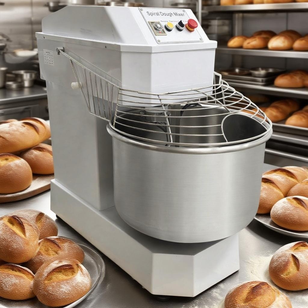 80QT Spiral Bread Dough Mixer 3 Phase Flour Mixer Pizza Dough Maker 220V 80L US
