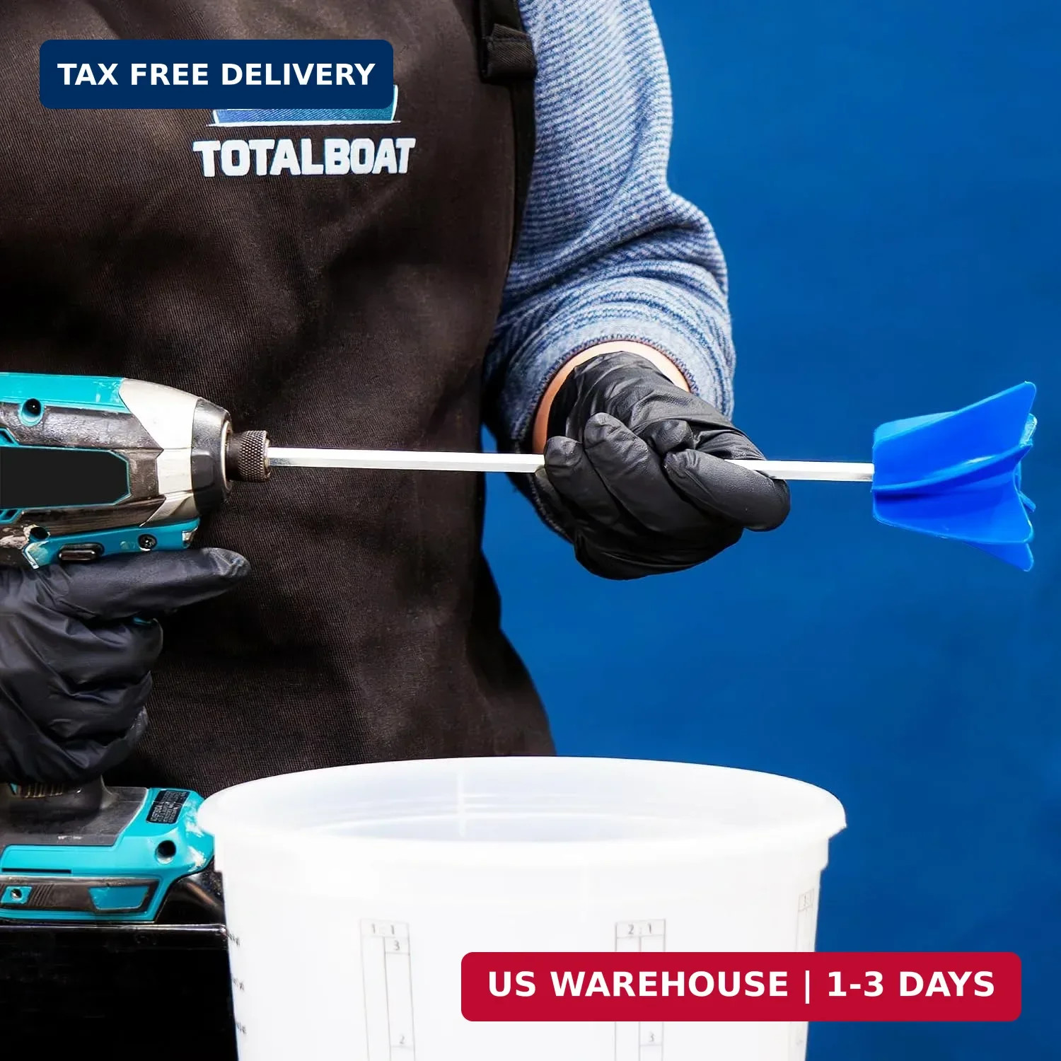 Helix Mixer Drill Attachment – Stirrer Mixes Epoxy Resin, Paint and Silicone – T