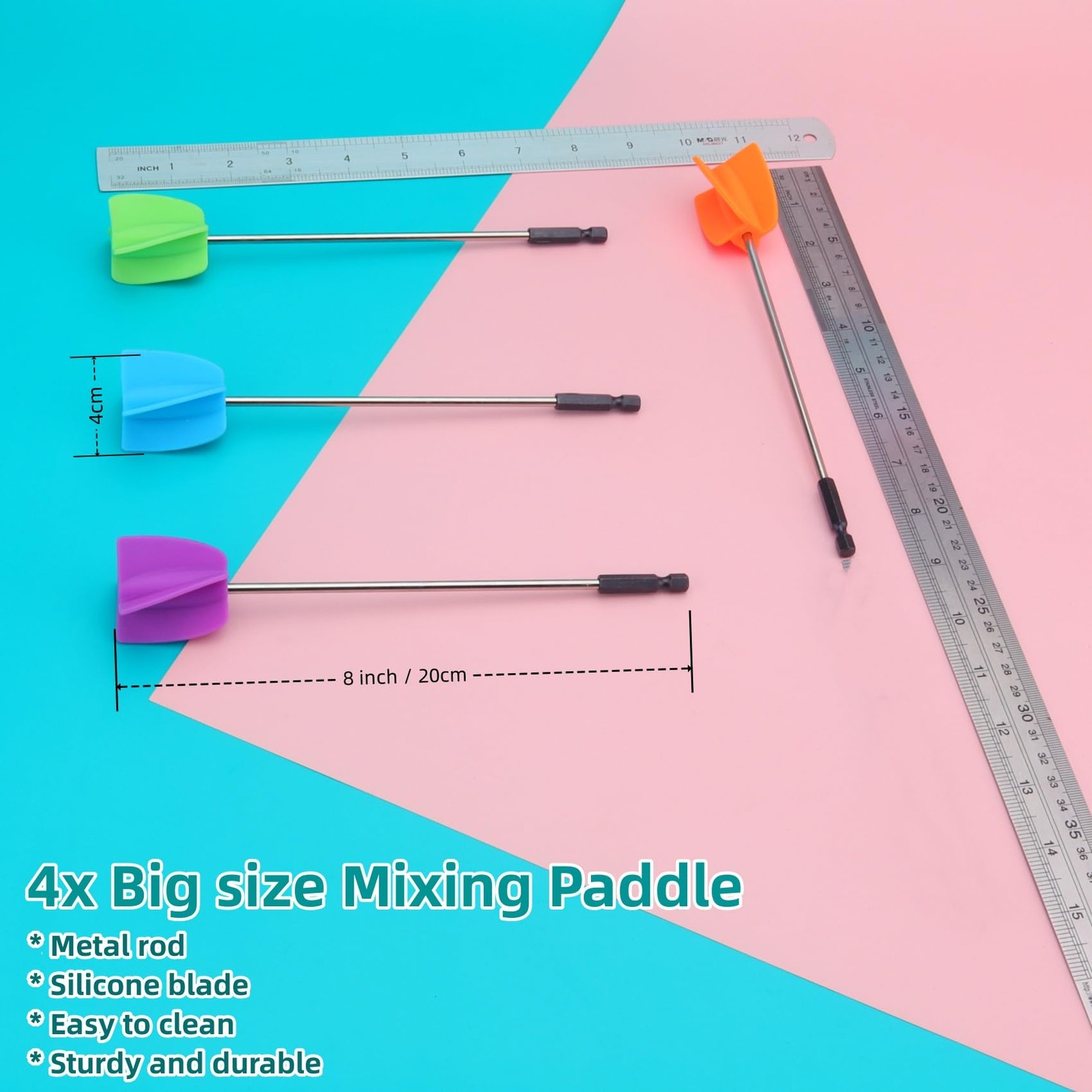Silicone Resin Mixer Epoxy Paddles,Reusable Reusable Paint and Resin…