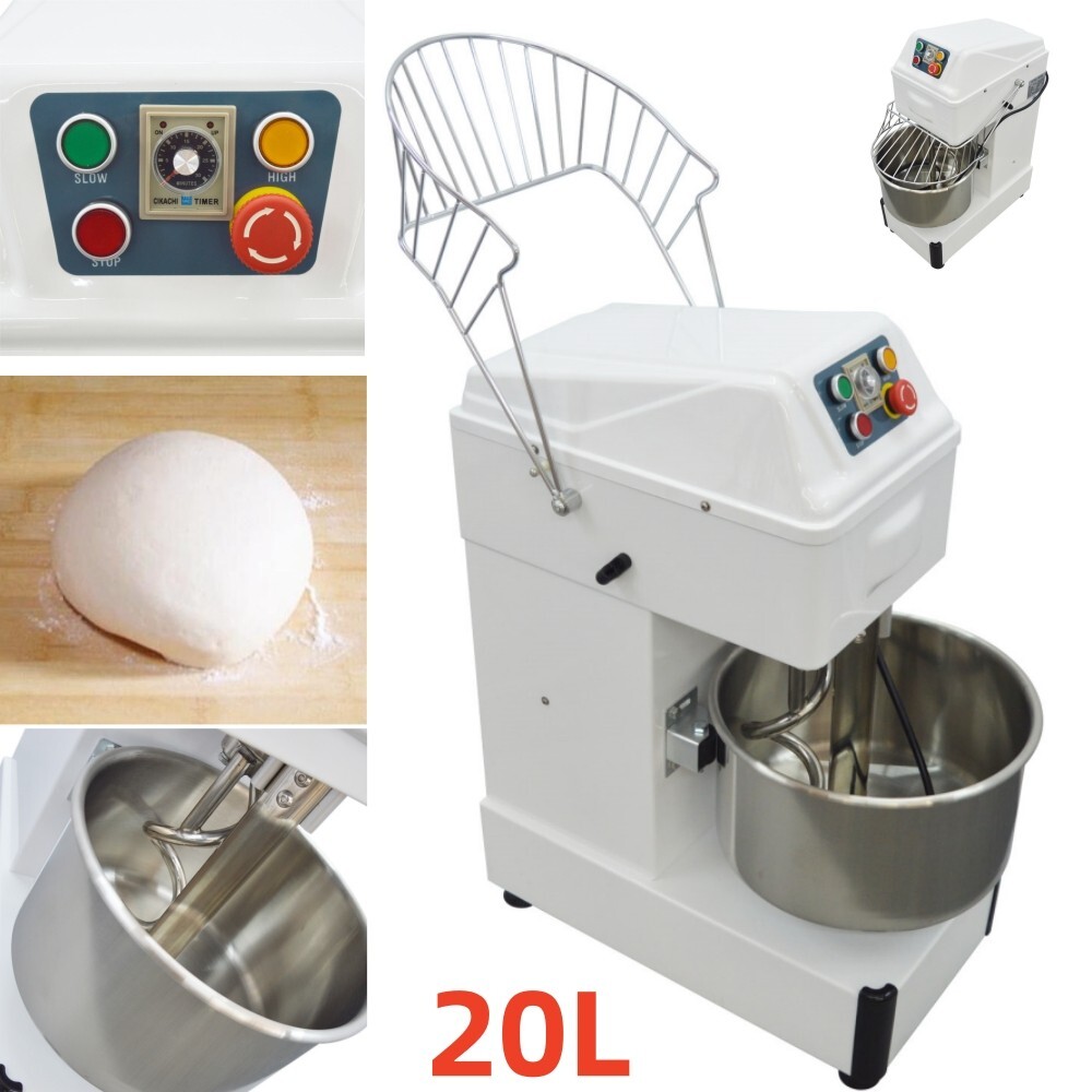 Commercial 20L Dough Mixer 110V Double Speed Double Action Food Mixer 1.5KW 60hz