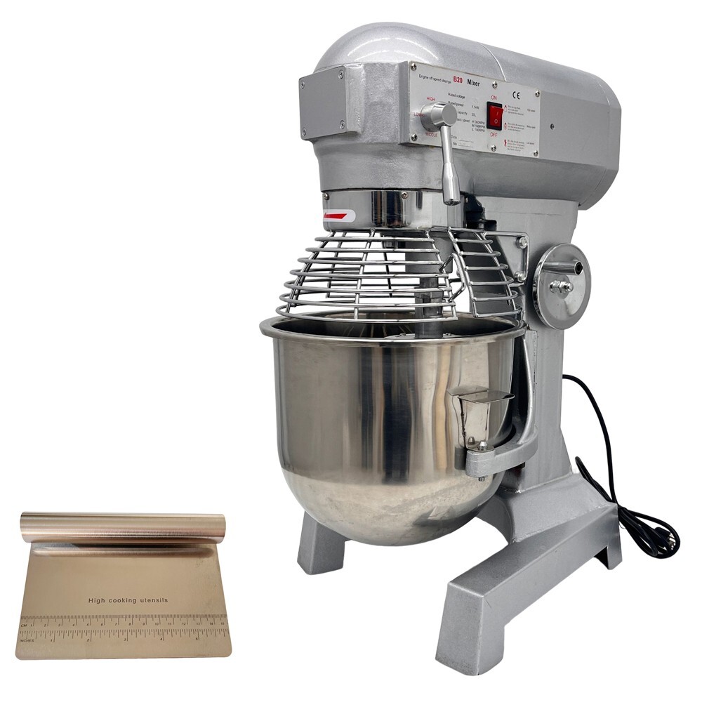20L Dough Mixer 3 Mixing Functions Food Mixing Kneading Machine Bakery Kitchen