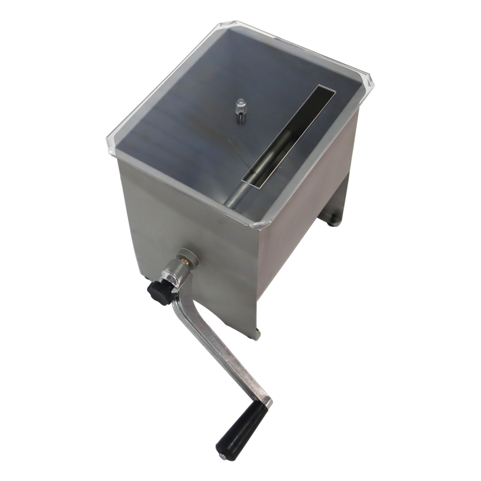 10L/20 lbs Manual Meat Mixer Stainless Steel Commercial Kitchen Meat Hopper
