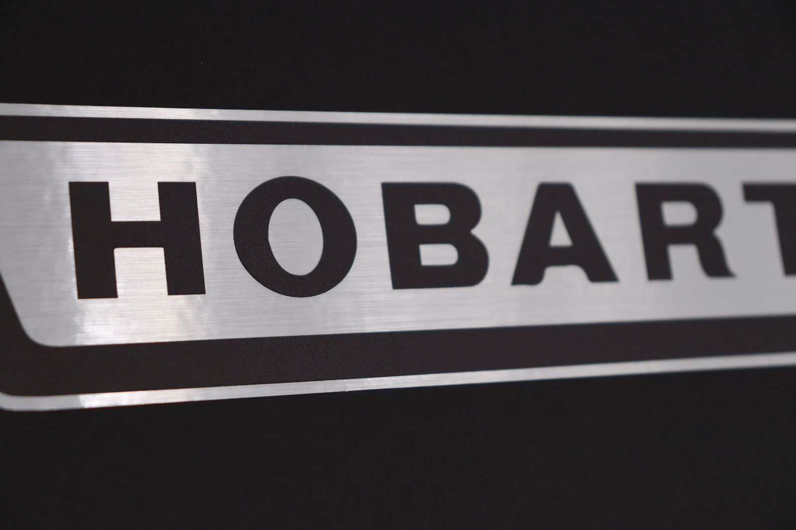 Vintage Hobart Decal On Brushed Film. Antique Hobart Decal 7.25×1.75