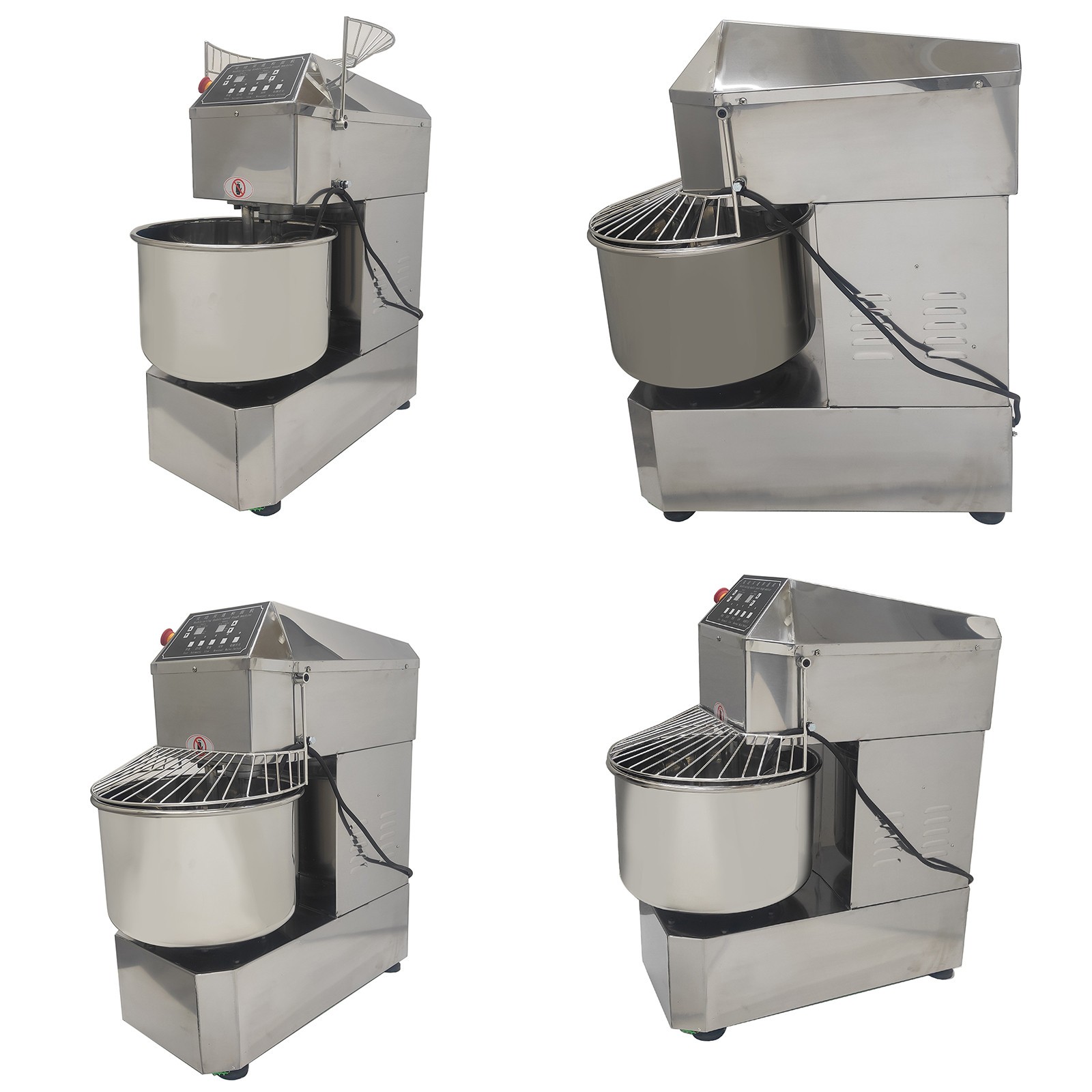 30L Commercial Bakery Mixer 110V Inverter Double Speed Double Action Auto Timer