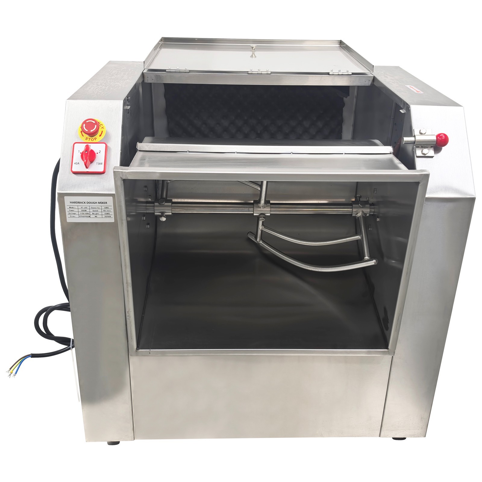 110V Electric Dough Mixing Machine50KG Meat Vegetable Filling Mixer Machine100QT