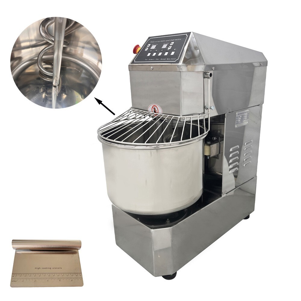 20L Double Action Double Speed Dough Spiral Mixer Stainless Three modes Machine