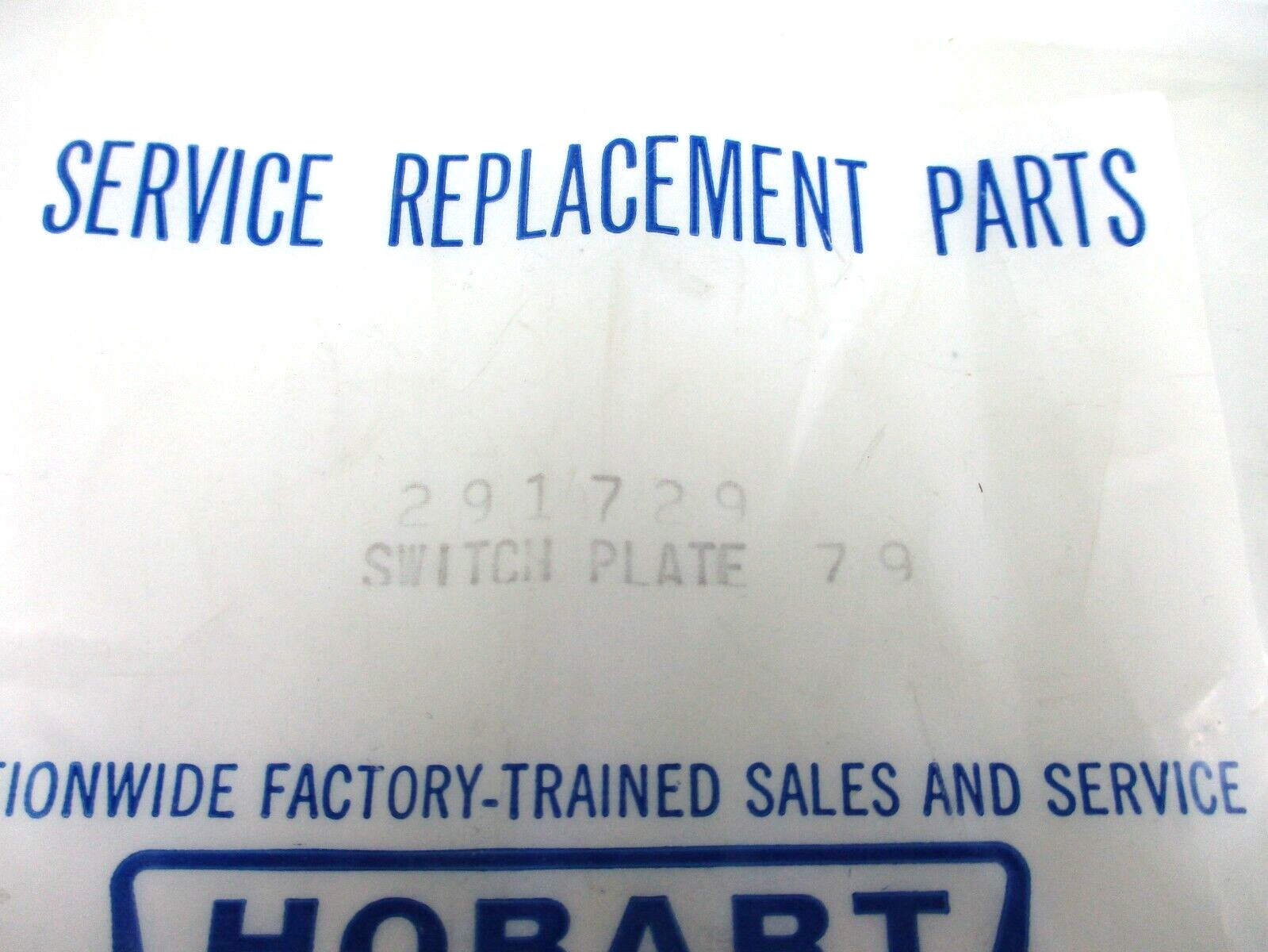 Hobart mixer H600T L800 OEM switch plate, 00-291729,