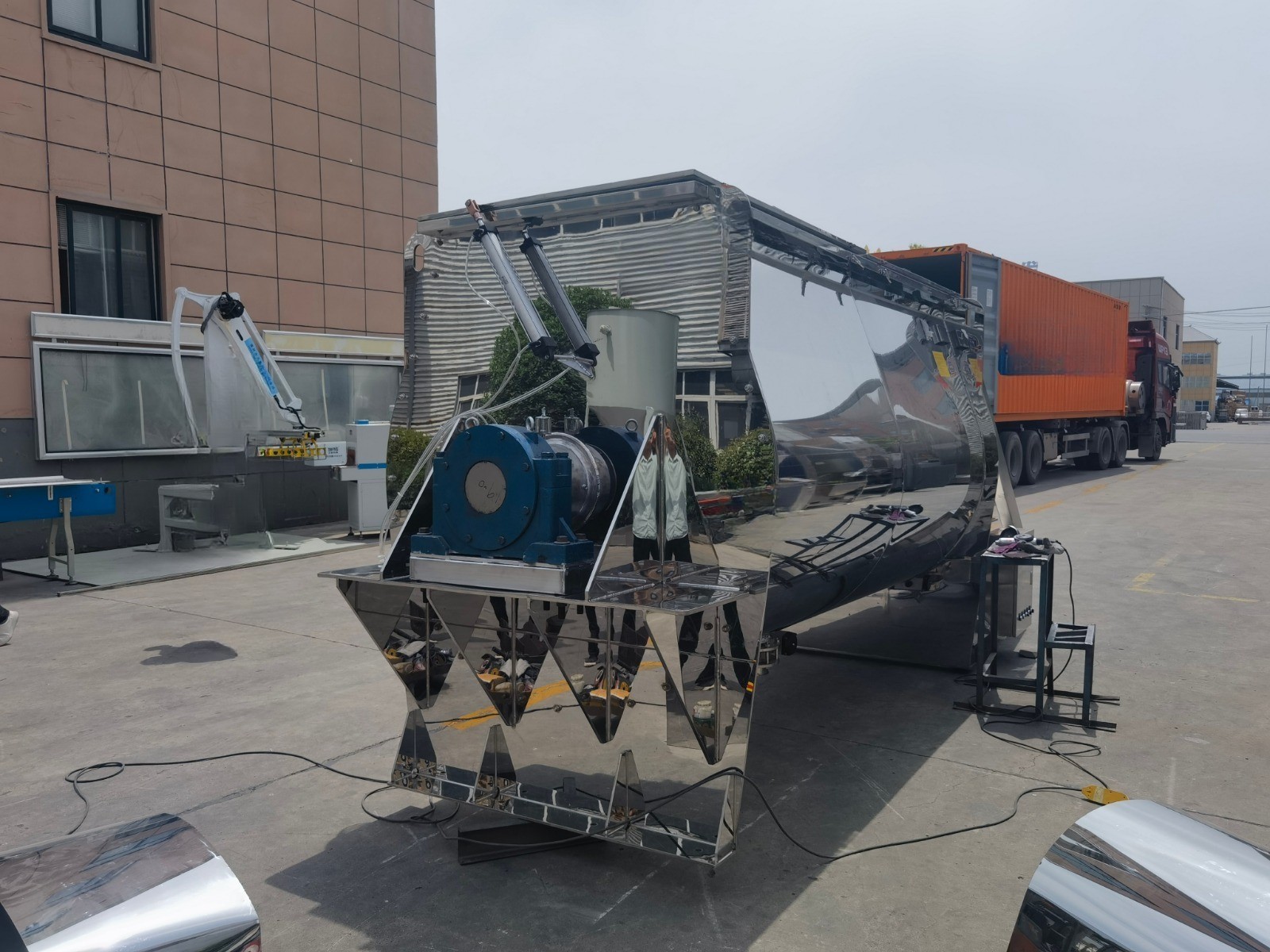 210 Cu Ft. Ribbon Blender SUS316 Food Grade Mirror Polished Brand New Taiwan