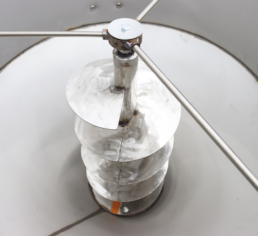Feed Pellet Mixing Machine Stainless Steel Hooper Blender Movable 165lbs