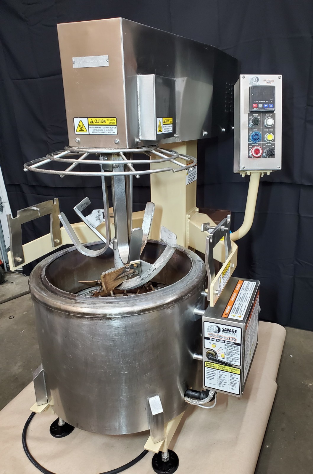 SAVAGE BROS S-92 Chief FireMixer Fudge Caramel Toffee Candy Kettle GAS