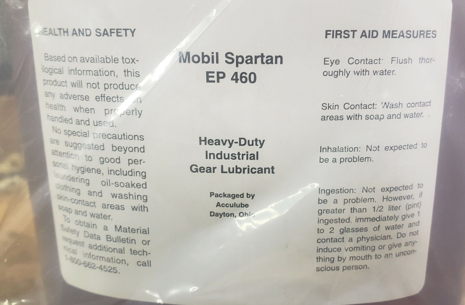 Hobart Mixer Gear Oil Gear Box & Planetary H600 L800 P660 M802 V1401 # 102973