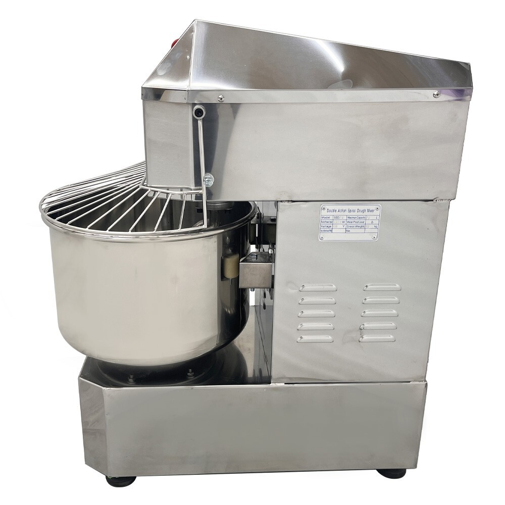 110V Commercial Dough Mixer Machine 20QT Double Speed Spiral Mixer Time Setting
