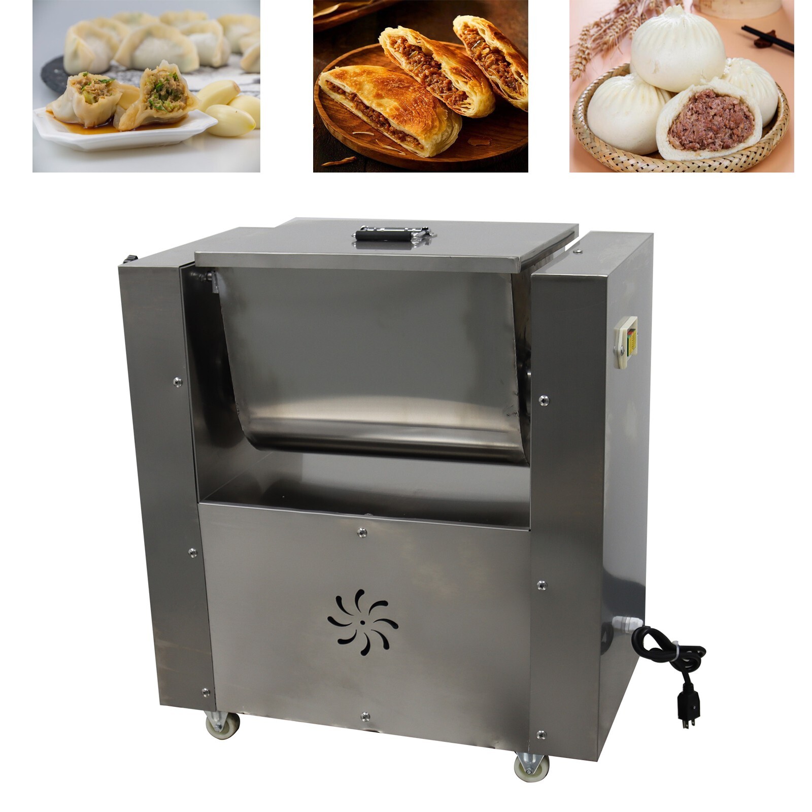 Electric Vegetable Meat Mixer Commercial Food Stuffing Mixing Machine 30L 1.5HP