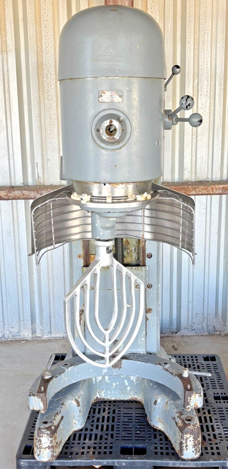 HOBART M802 Commercial 80 QT Floor-Model Planetary Dough Mixer with Flat Paddle