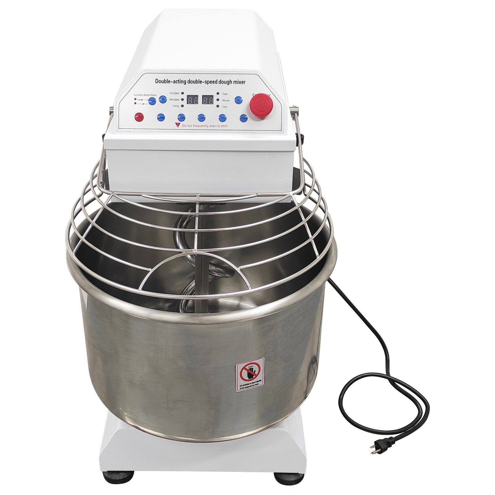 110V 40QT Dual Speed Dual Action Electric Spiral Dough Mixer w/ Micro control