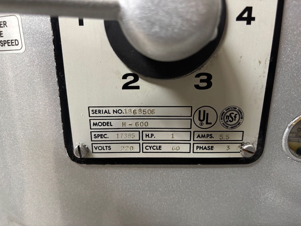 60 Quart Hobart H-600T Mixer Timer Bowl Safety Cage With 3 Attachments 3PH #5307