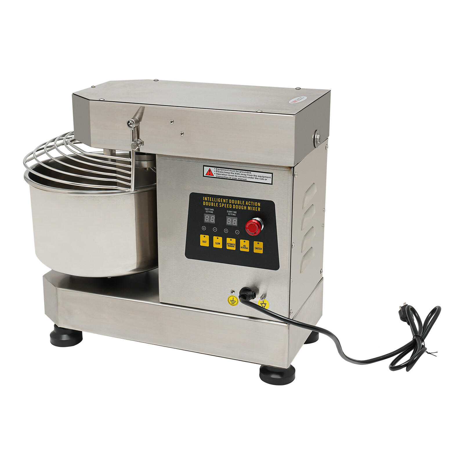 Commercial Dough Mixer 360° Mixing Dough Kneading Machine spiral stirring rod