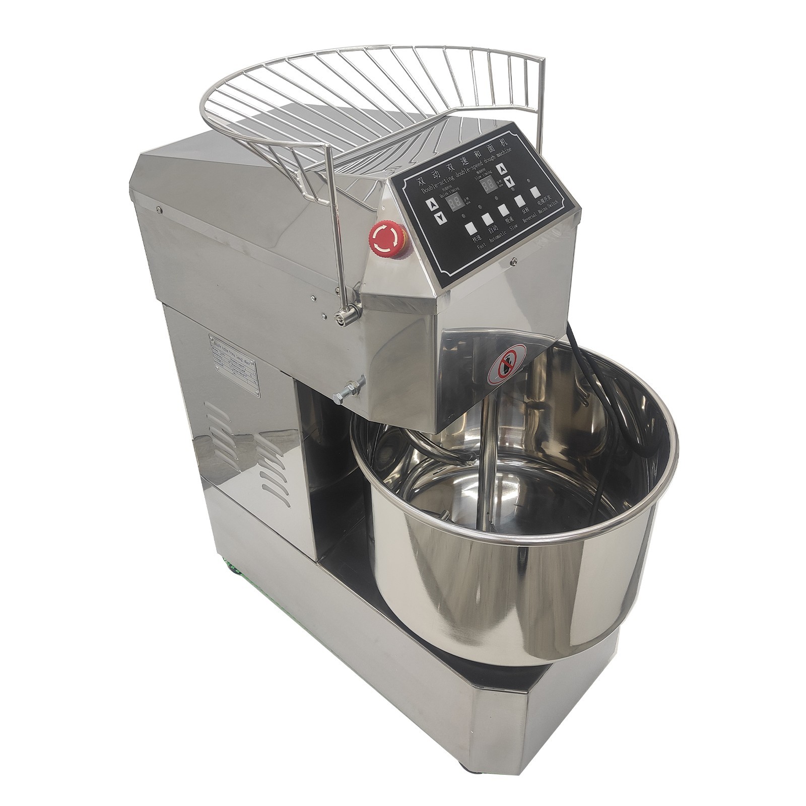 30QT Daul Action Daul Speed Dough Mixer 110V Commercial Flour Mixer Time Adjust
