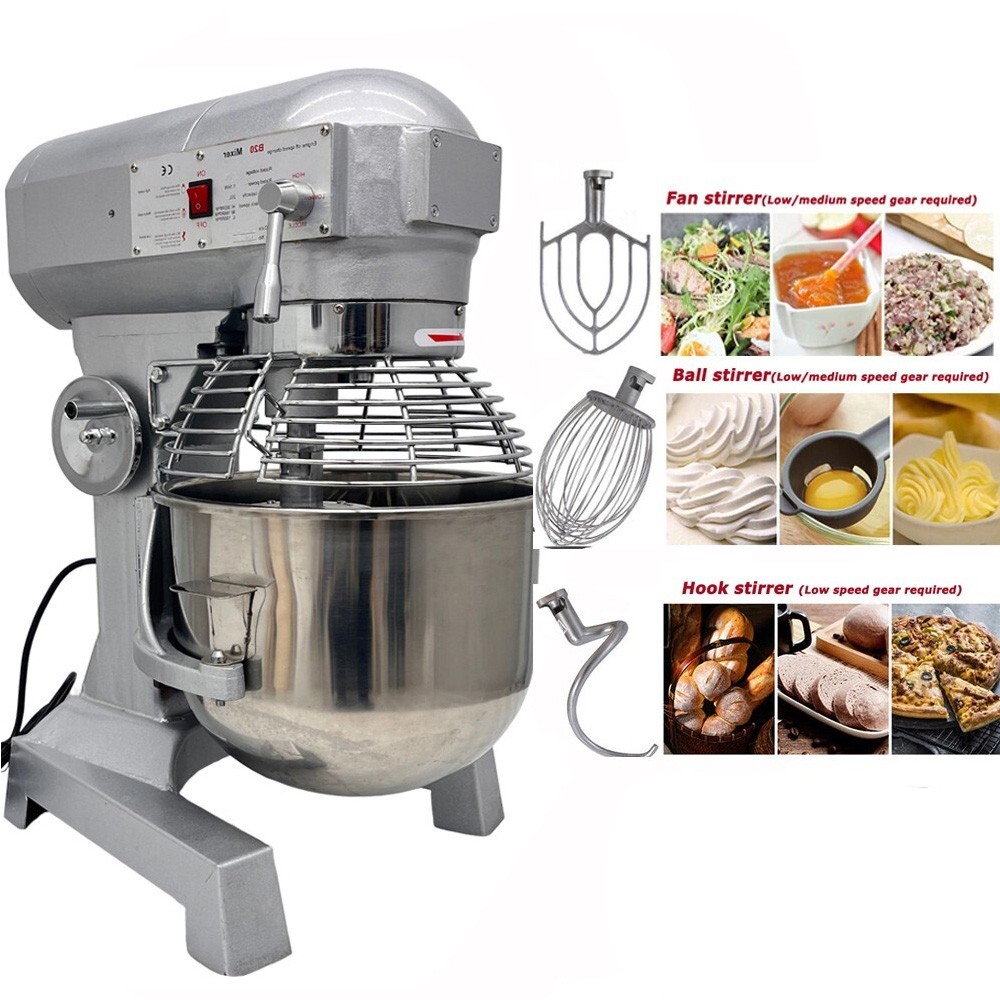 20L Electric Dough Mixer 3in1 Commercial Pizza Bread Flour Kneading Machine 110V