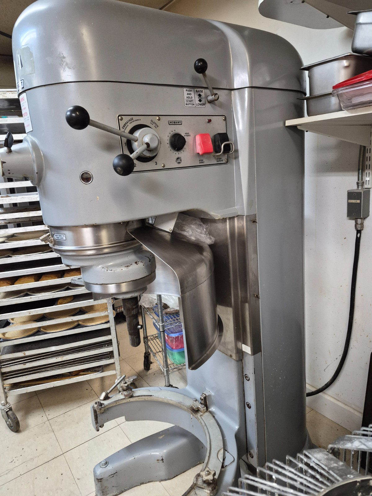 Fully serviced Hobart 140 Qt. Classic V1401 Mixer with Bowl and Attachments