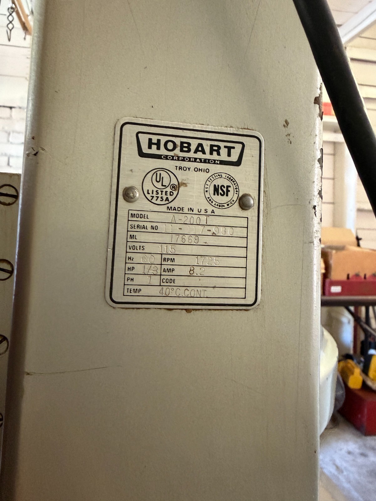 Hobart A-200T 20 QT Commercial Mixer 115V Single Phase Stand Timer w/ Bowls