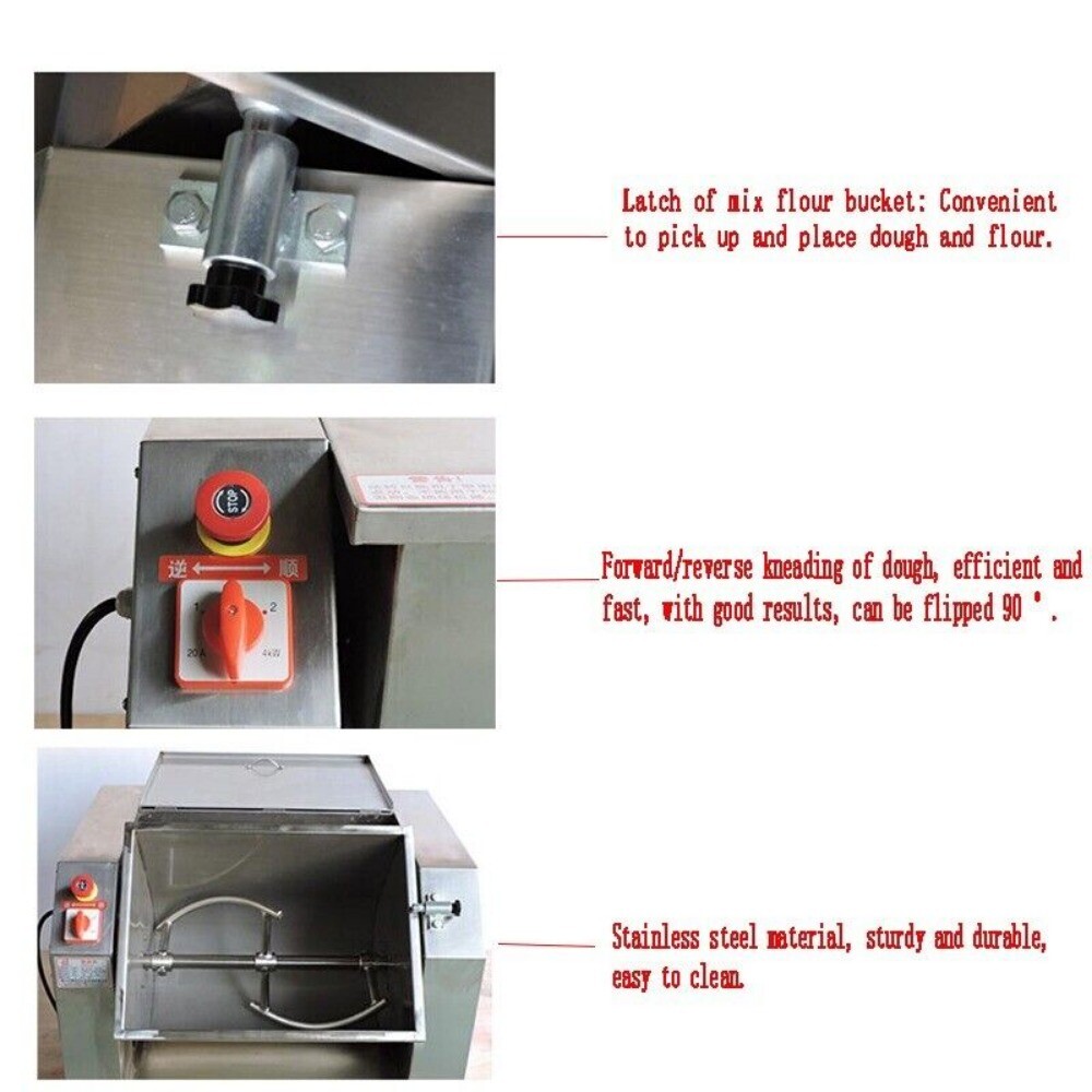 15KG Dough Blender Commercial Dough Mixer Mixing Machine 1500W 110V/220V