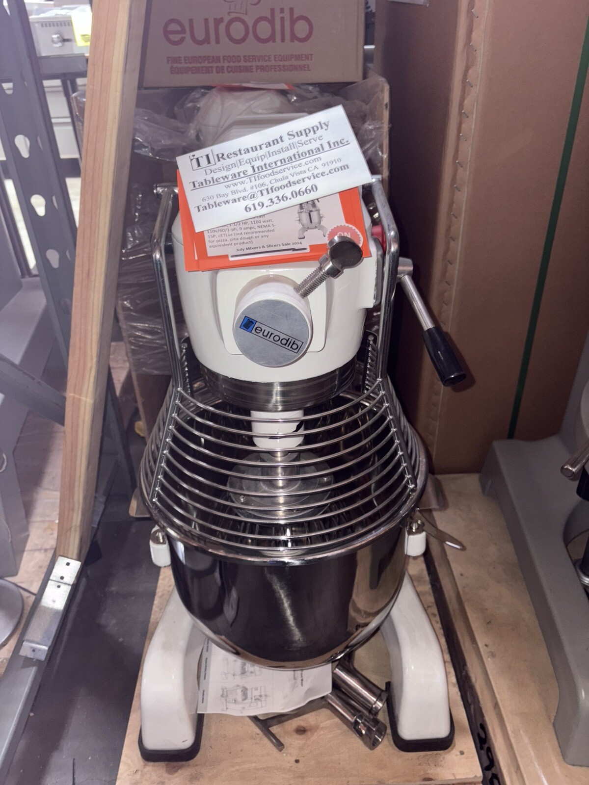 Eurodib USA M20ETL 20 Qt. Commercial Planetary Stand Mixer, 3 Speed